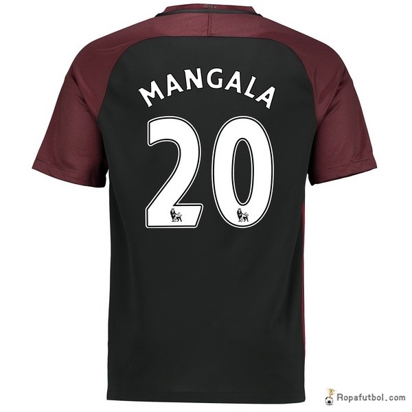 Camiseta Manchester City Replica Segunda Ropa Mangala 2016/17 Negro